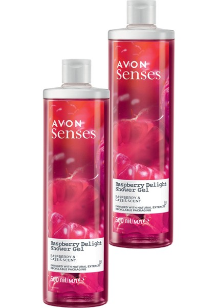 Senses Rapsberry Delight Frambuaz ve Frenk Üzümü Kokulu Duş Jeli 500 ml 2'li