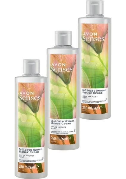 Senses Delicate Moment Elma ve Müge Kokulu Krem Duş Jeli 250 ml 3'lü