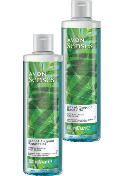 Senses Secret Lagoon Su Meyveleri ve Misk Kokulu Duş Jeli 250 Ml. İkili Set