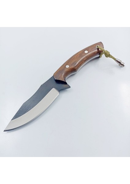 El Yapımı Bushcraft Kamp Bıçağı Kök Ceviz Kabze Paslanmaz Av Bıçağı Deri Kılıflı fiyatları