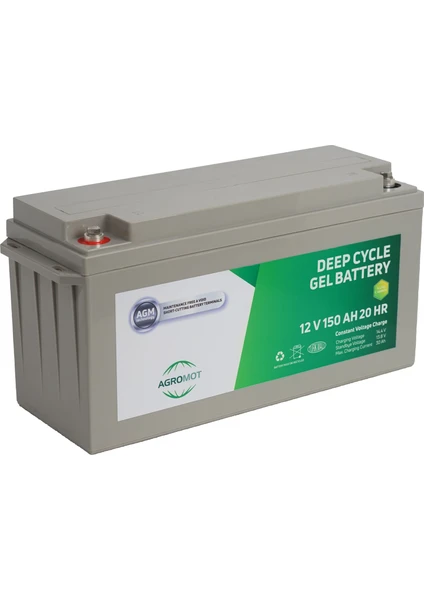 12V 150 Ah Jel Akü Deep Cycle Nano Carbon Agm Battery