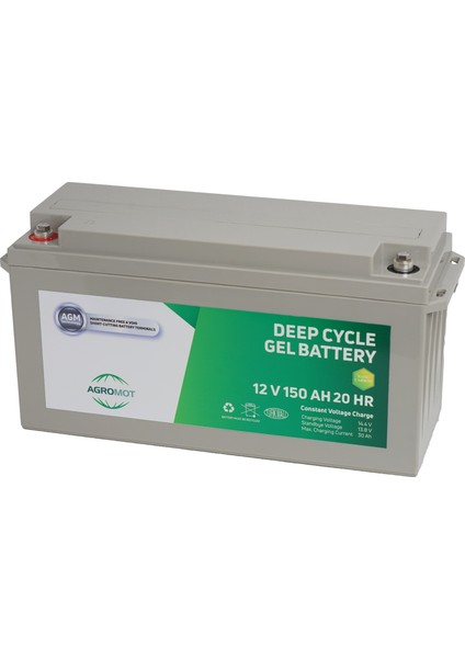 12V 150 Ah Jel Akü Deep Cycle Nano Carbon Agm Battery