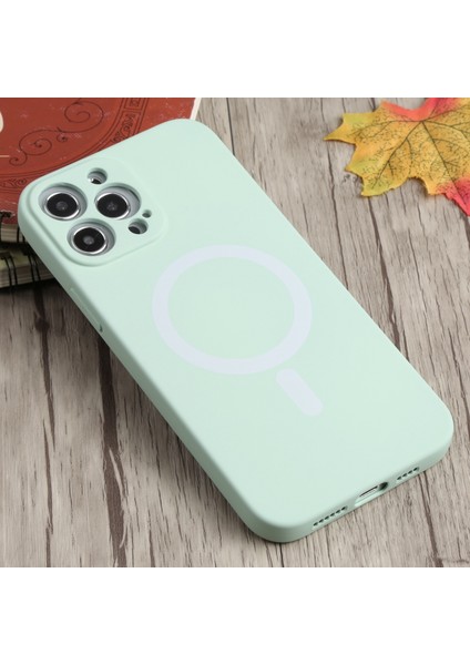 iPhone 13 Pro Için Sıvı Silikon Darbeye Dayanıklı Magsafe Telefon Kılıfı - Turkuaz (Yurt Dışından) fiyatları