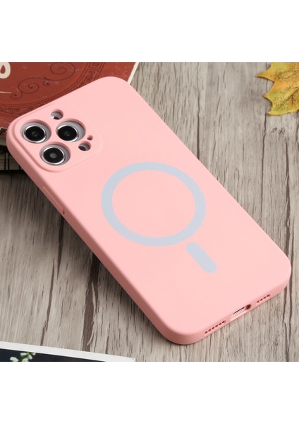 iPhone 13 Pro Için Sıvı Silikon Darbeye Dayanıklı Magsafe Telefon Kılıfı - Pembe (Yurt Dışından) fiyatları