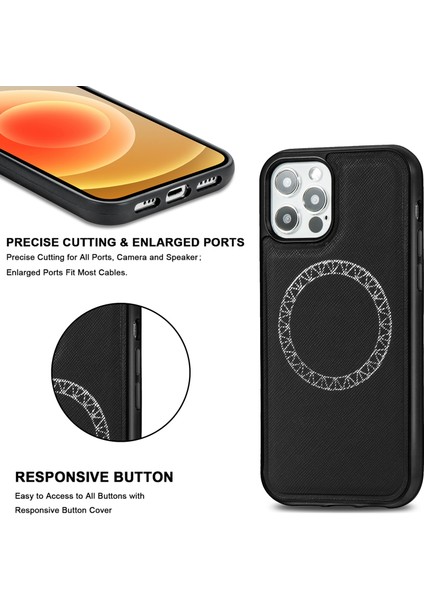 iPhone 12 Pro Max Için Mermer Desenli Koruyucu Telefon Kılıfı - Siyah (Yurt Dışından) fırsatları