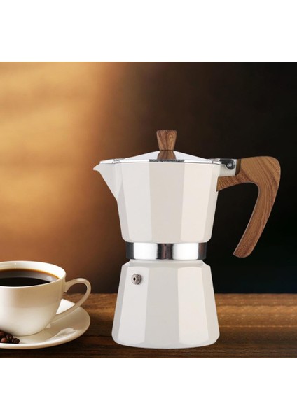 Soba Top Coffee Espresso Maker Brewer Küba Moka Kahve Pot Beyaz 300ML (Yurt Dışından)