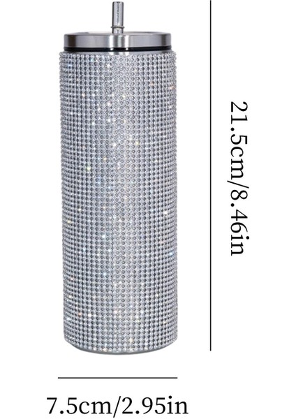 Glitter Su Şişesi Vakum Şenlikleri Ev Için 20OZ/600ML (Yurt Dışından)