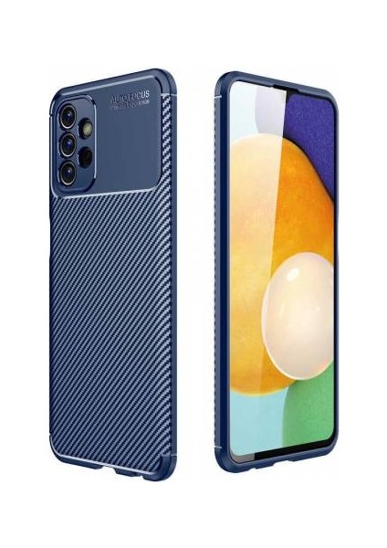 Samsung Galaxy A23 Kılıf Silikon Negro Karbon Kamera Korumalı + Temperli Cam