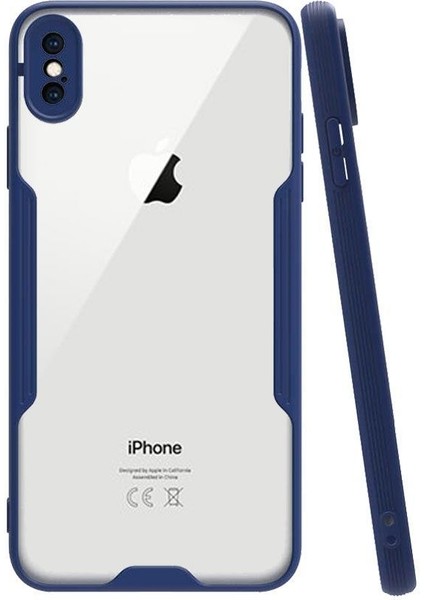 Apple iPhone Xs Max Tam Korumalı Renkli Kenarlı Parfe Kılıf Ekran Koruyucu
