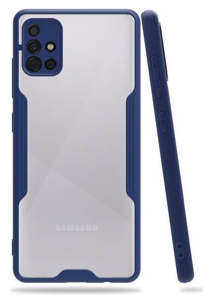 Samsung Galaxy A51 Tam Korumalı Renkli Kenarlı Parfe Kılıf Ekran Koruyucu