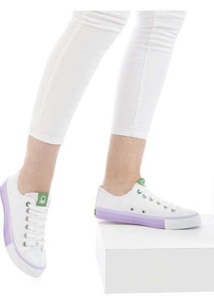 ® | BN-30176 - 3374 Beyaz Lila - Kadın Spor Ayakkabı