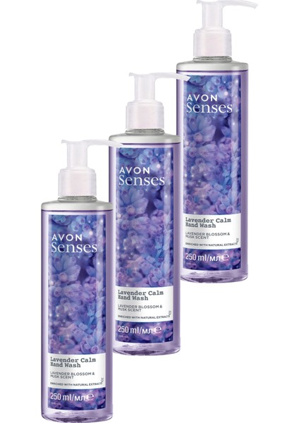 Senses Lavander Calm Lavanta Ve Misk Kokulu Sıvı El Sabunu 250 Ml. Üçlü Set
