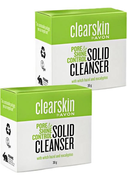 Clearskin Parlama Karşıtı Cadı Fındığı Ve Okaliptüs Özleri Ve Salisilik Asit Içeren Sabun 30 Gr. Ikili Set