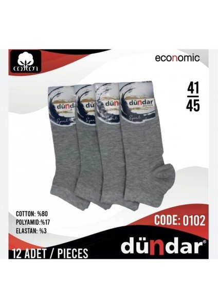 Erkek Penye Ekonomik Patik Çorap - 12 Adet