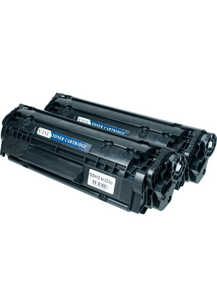 Hp Q2612A 12A -  2K(2000) Sayfa Verimli Hp Laserjet  1020 1010 1012 1018 1022  3015 3030 3050 3055 3020 1022N 3052 M1005 M1319F Mfp Muadil Toner Kartuş (1 Kutuda 2 Toner)