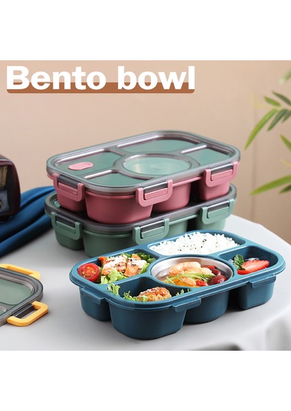Mikrodalga Bölünmüş Tabak Öğle Yemeği Kutusu Bento Case Ayrı Yemek Yemek Tepsisi (Yurt Dışından)
