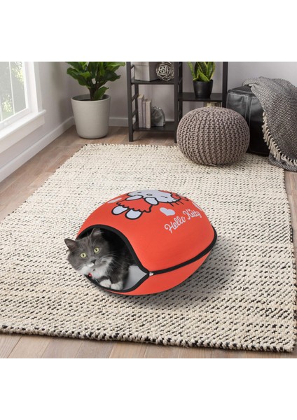 Hello Kıtty Eva Kedi Evi Kırmızı
