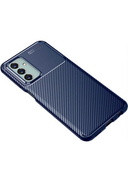 Case Street Casestreet Samsung Galaxy M23 Kılıf Negro Karbon Kamera Korumalı Silikon Lüx Lacivert