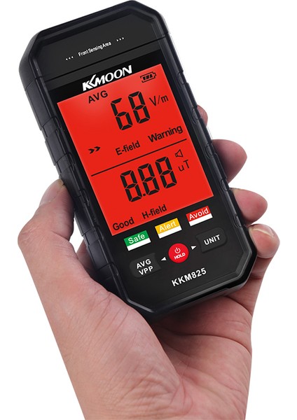 KKM825 Elde Taşınabilir Elektromanyetik Radyasyon Ölçüm Cihazı - Siyah (Yurt Dışından)