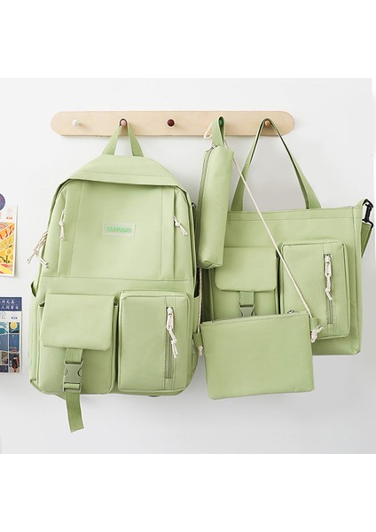 Shopfocus 4 Parça Tuval Sırt Çantası - Yeşil (Yurt Dışından) modelleri