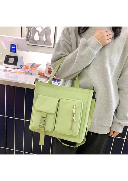 Shopfocus 4 Parça Tuval Sırt Çantası - Yeşil (Yurt Dışından) indirimleri