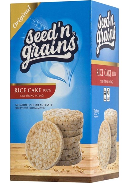 Seed'n Grains Rice Cake Pirinç Patlağı 135 gr 6 Adet