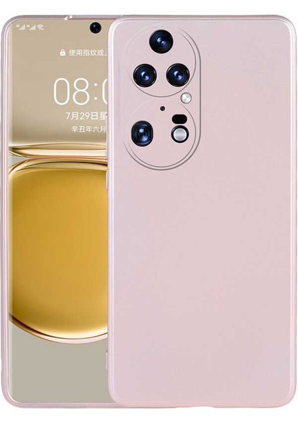 Huawei P50 Pro Kılıf Mat Lüx Kamera Korumalı Premier Mat Silikon Bronz