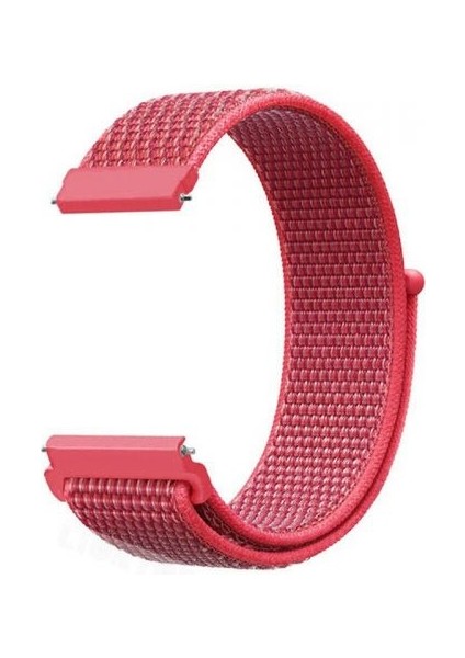 Casestreet Haylou L5 Kordon Cırtcırt Kumaş Ayarlanabilir Kırmızı