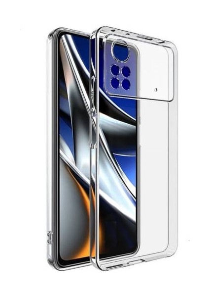 Xiaomi Poco X4 Pro 5g Kılıf Silikon Kamera Korumalı Şeffaf Kılıf