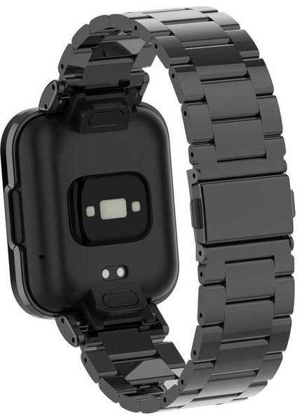 Xiaomi Redmi Watch / Mi Watch Lite Metal Katlamalı Kordon Kayış KRD-60 Siyah