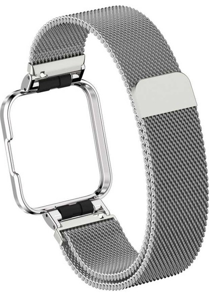 Xiaomi Redmi Watch / Mi Watch Lite Mıknatıslı Metal Hasır Kordon Kayış KRD-58 Kırmızı indirimleri