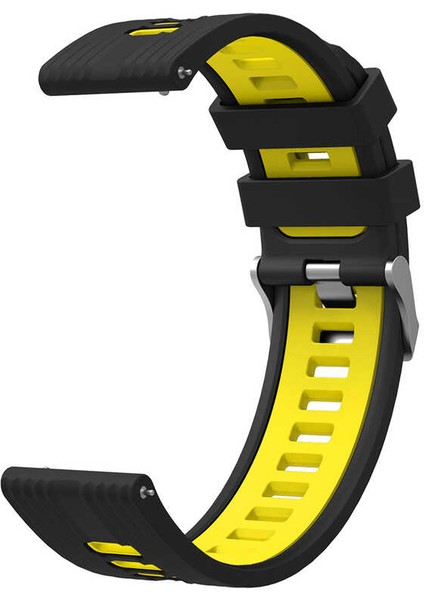 Samsung Galaxy Watch Silikon Kare Delikli Klasik Kordon Kayış KRD-55 46mm Beyaz - Siyah fırsatları