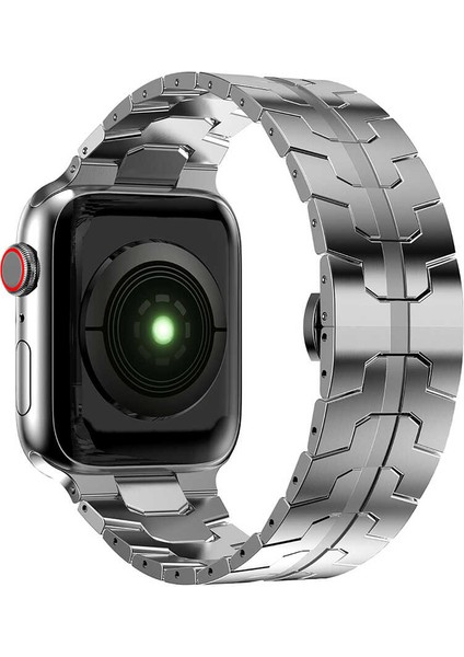 Apple Watch Seri 7/6/SE/5/4 Metal Kordon Kayış 42mm 44mm 45mm KRD-63 Siyah fırsatları