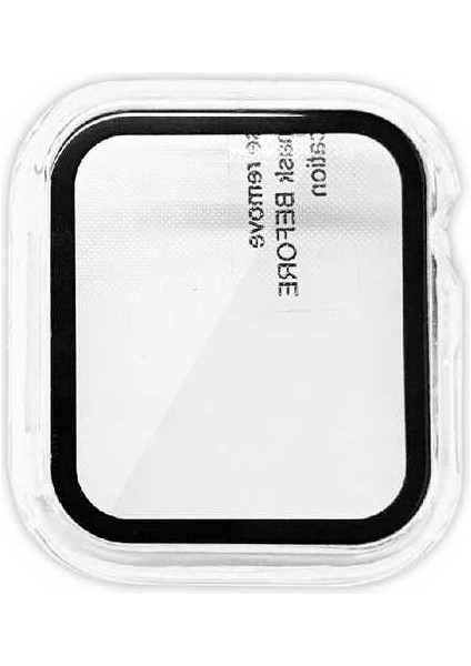 Apple Watch 7 41mm Sert PC Ekran Koruyucu Gard 07 Şeffaf
