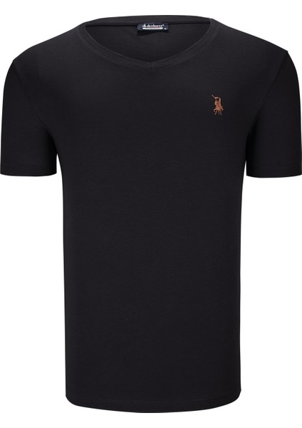 Üçlü Set T8568 V Yaka Erkek T-Shirt Koyu Lacivert Kar Beyaz Açık Yeşil fiyatları