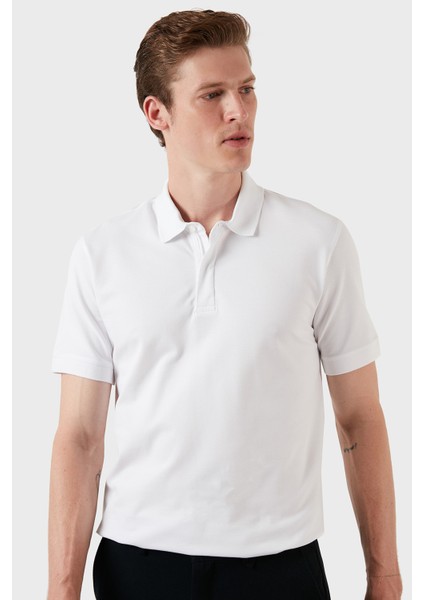 Pamuklu Regular Fit Düğme ve Fermuarlı Polo T Shirt Erkek Polo EX601 modelleri