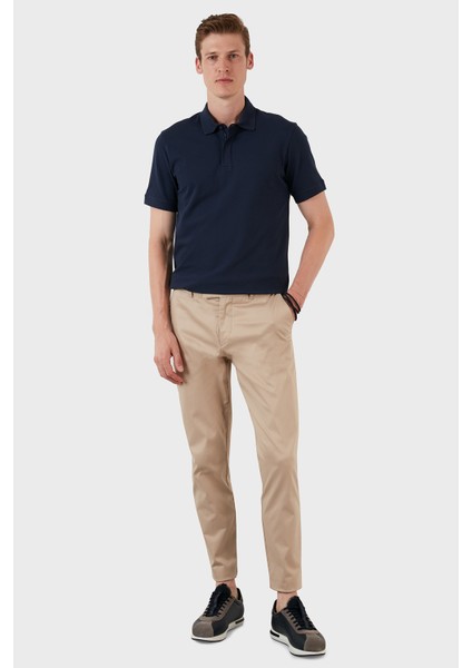 Pamuklu Regular Fit Düğme ve Fermuarlı Polo T Shirt Erkek Polo EX601 fırsatları