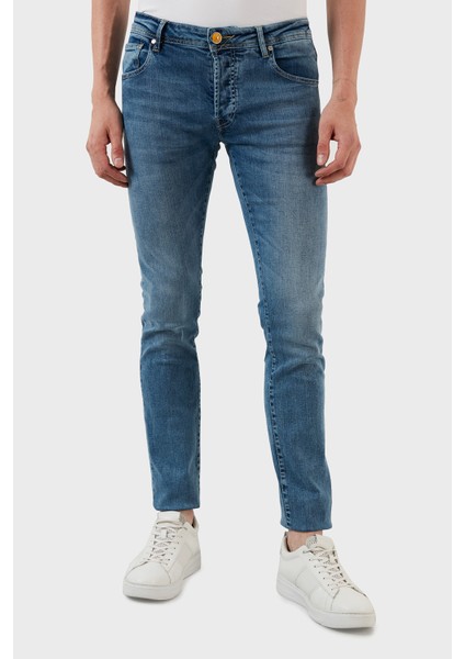 Normal Bel Slim Fit Pamuklu Jeans Erkek Kot Pantolon 629J018001 fırsatları