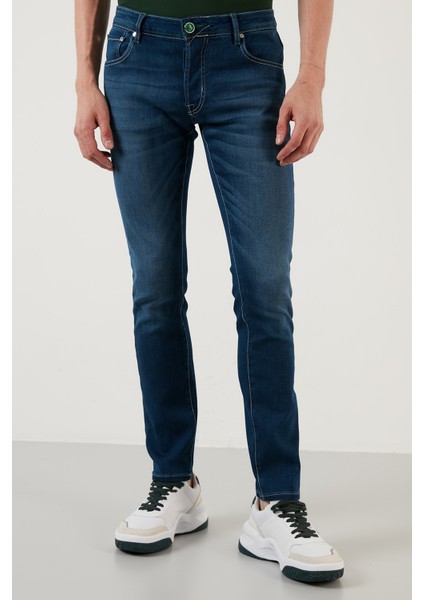 Pamuklu Normal Bel Slim Fit Jeans Erkek Kot Pantolon 629J018002