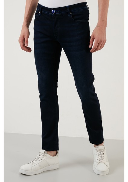 Normal Bel Slim Fit Pamuklu Jeans Erkek Kot Pantolon 629J012001