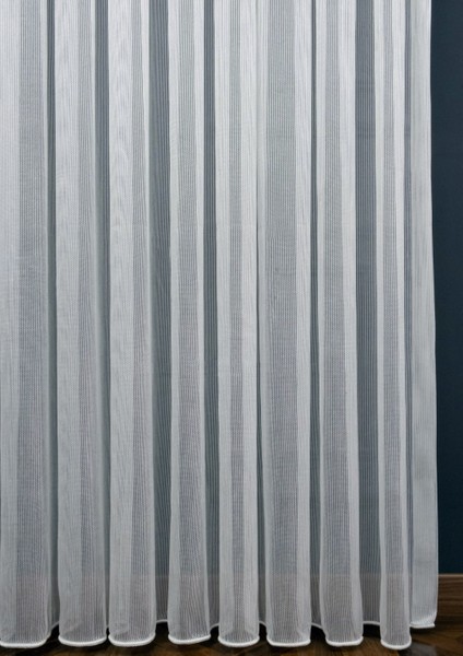 Çizgili Kullanıma Hazır 1/2,5 Normal Pile Tül Perde Tek Kanat - Ekru 100 x 250 cm fırsatları