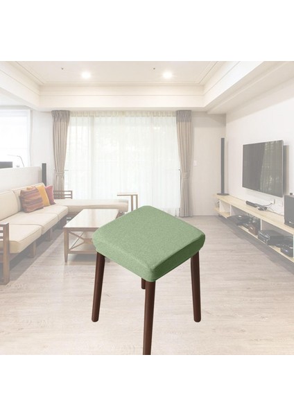 Elastik Polyester Sosu Taburesi Koltuk Tabure Koltuk Kapağı Yeşil A (Yurt Dışından)