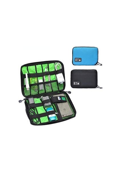 (Siyah) Gadget Kablo Organizatör Saklama Çantası Seyahat Elektronik Aksesuarları Kablo Kılıfı Kılıfı Usb Şarj Güç Bankası Tutucu Dijital Kiti Çantası (Yurt Dışından) fırsatları