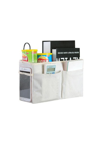 (Beyaz) Yatak Başucu Düzenli Organizatör Depolama Tutucu Kabin Raf Sandalye Çanta (Yurt Dışından)