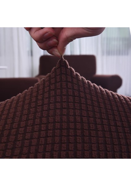 Streç Kanepe Kanepe Koltuğu Yastık Kapağı Koruyucusu Koyu Kahverengi _Size L (Yurt Dışından) fiyatları
