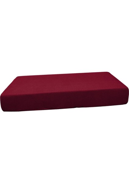 Polyester Sofa Kanepe Tezgahı Yastık Kapak Koruyucu Şarap Kırmızı Boyutlu S (Yurt Dışından)