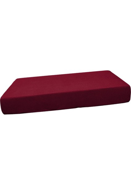 Polyester Sofa Kanepe Tezgahı Yastık Kapak Koruyucu Şarap Kırmızı Boyutlu S (Yurt Dışından)