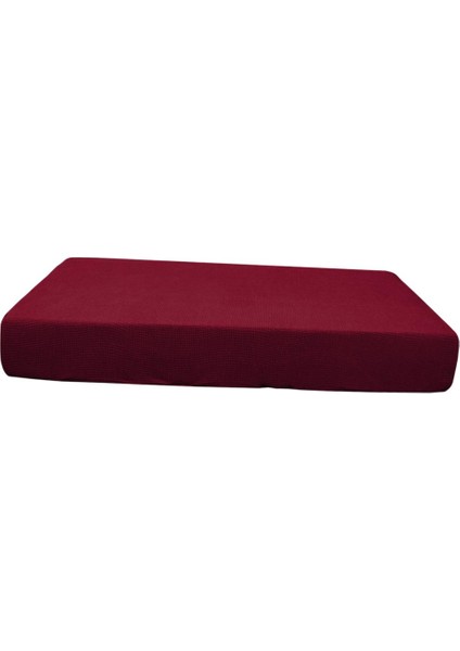 Polyester Sofa Kanepe Tezgahı Yastık Kapak Koruyucu Şarap Kırmızı Boyutlu S (Yurt Dışından)