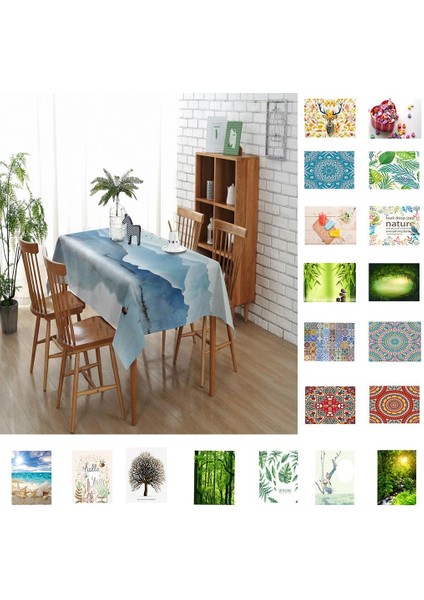 Sunnimix Dikdörtgen Basılı Masa Yemek Masası Kapağı Ev (Yurt Dışından)