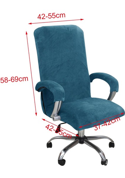 Gerilebilir Ofis Koltuk Kapağı Yumuşak Ofis Sandalye Mavi (Yurt Dışından) fırsatları